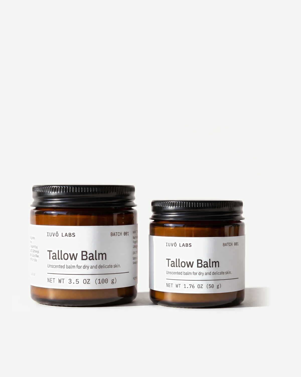 Tallow Balm in both sizes, 100 g and 50 g